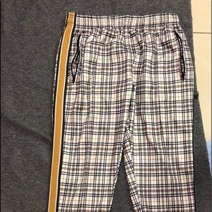 Urban outfitters plaid track pants. Size M.